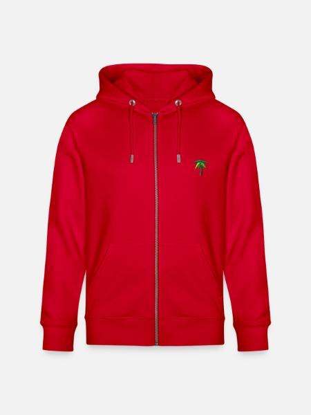 Pelé - Stanley/Stella CULTIVATOR  Unisex Organic Hooded Jacket - red