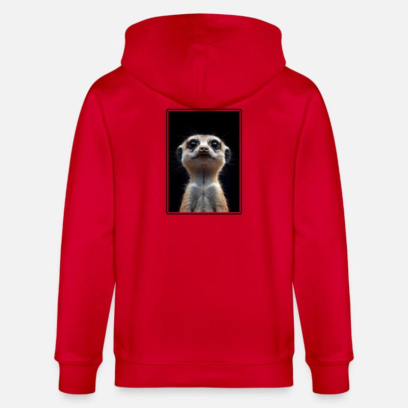 Suricate Erdmännchen - Veste à capuche bio CULTIVATOR Stanley/Stella Unisexe - rouge