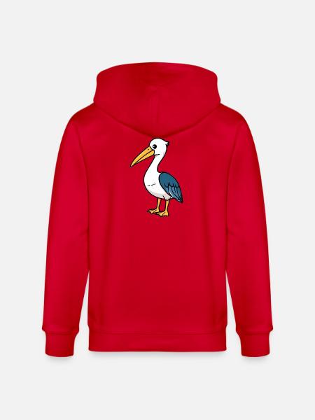 Pelican - Stanley/Stella CULTIVATOR  Unisex Organic Hooded Jacket - red