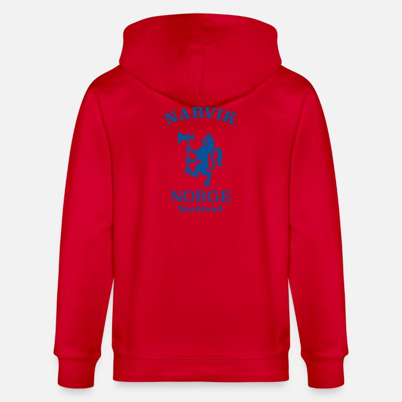 Narvik, Norvège, Norvège - Veste à capuche bio CULTIVATOR Stanley/Stella Unisexe - rouge