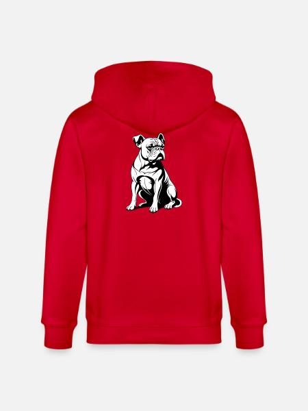 Bouledogue - Veste à capuche bio CULTIVATOR Stanley/Stella Unisexe - rouge