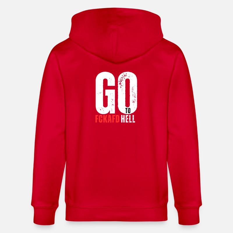 FCKAFD Go To Hell - Stanley/Stella Unisex Bio-Kapuzenjacke CULTIVATOR  - Rot
