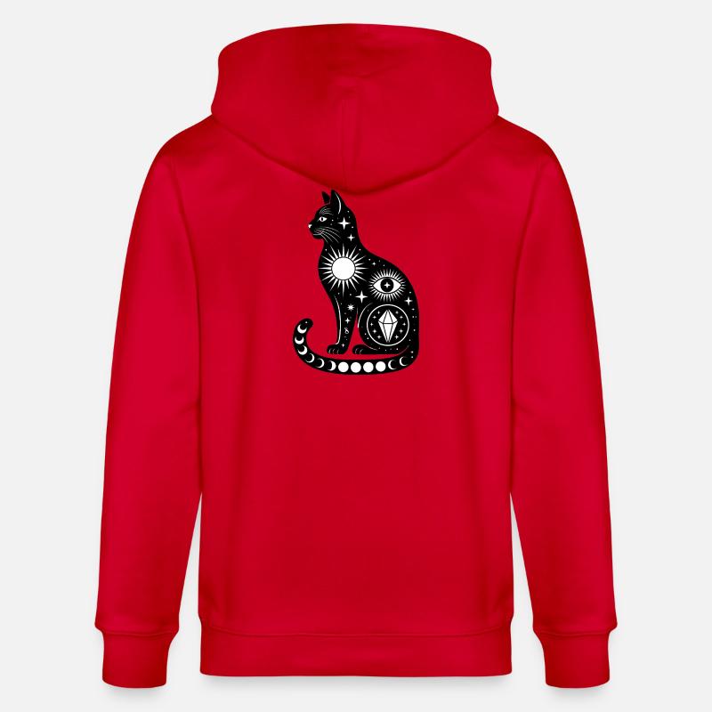 Cosmic Cat - Logo d'Astonomy cool - Veste à capuche bio CULTIVATOR Stanley/Stella Unisexe - rouge