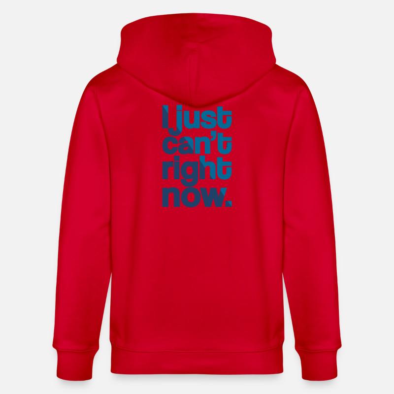 Je ne peux tout simplement pas - Veste à capuche bio CULTIVATOR Stanley/Stella Unisexe - rouge