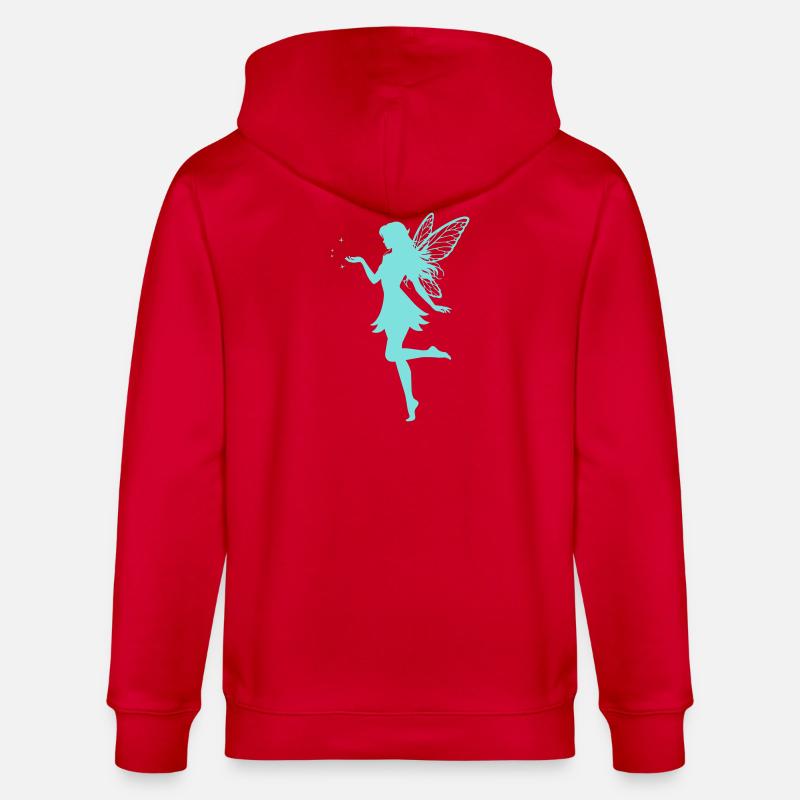 Silhouette de fée avec des étoiles - Veste à capuche bio CULTIVATOR Stanley/Stella Unisexe - rouge