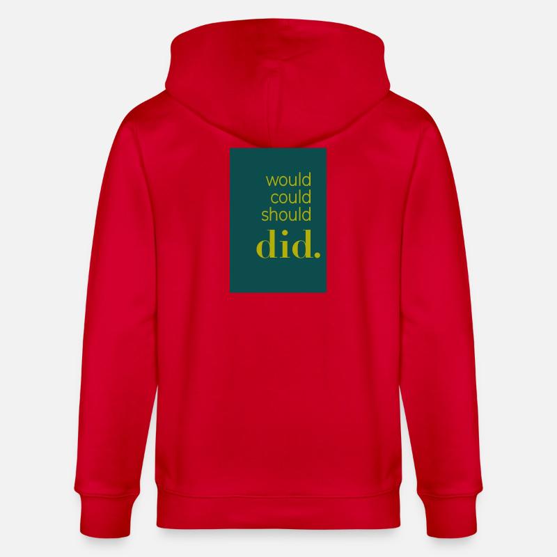 Did should could would Poster Design - Stanley/Stella Unisex Bio-Kapuzenjacke CULTIVATOR  - Rot