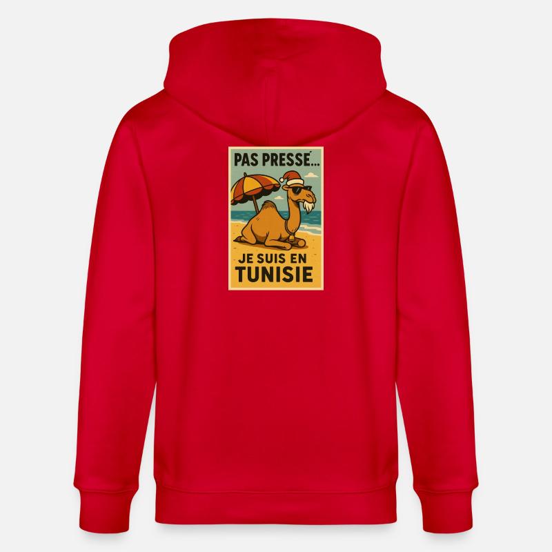 Weihnachtskamel in Tunesien - Stanley/Stella Unisex Bio-Kapuzenjacke CULTIVATOR - Rot