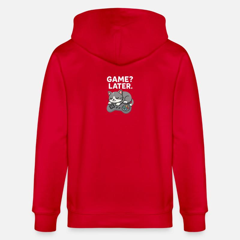 Jeu plus tard : Cat Controller - Veste à capuche bio CULTIVATOR Stanley/Stella Unisexe - rouge