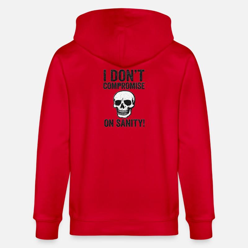 I Don't Compromise on Sanity Skull - Stanley/Stella Unisex Bio-Kapuzenjacke CULTIVATOR  - Rot