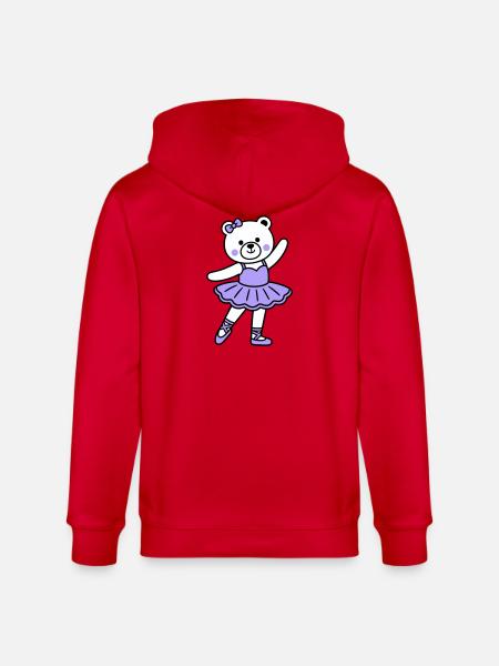 Bear ballet - Stanley/Stella CULTIVATOR Unisex Organic Hooded Jacket - red
