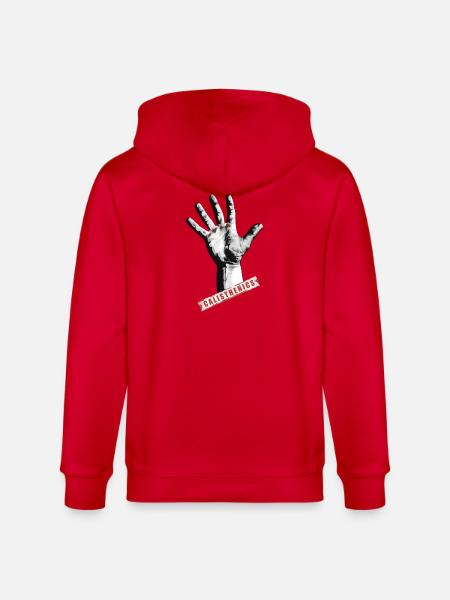 Calisthenics is strength - Stanley/Stella CULTIVATOR  Unisex Organic Hooded Jacket - red