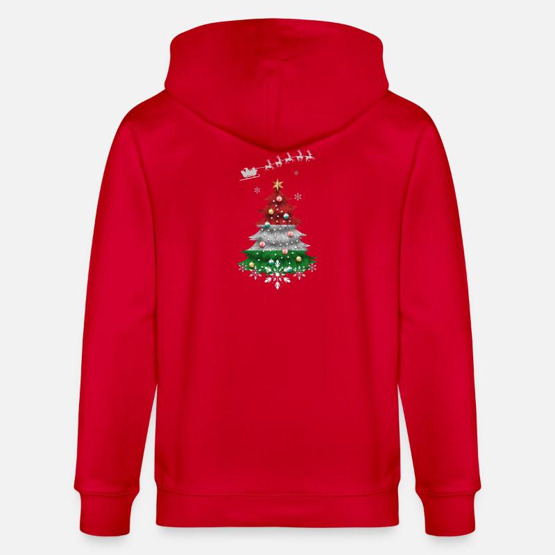 Sapin de Noël avec drapeau hongrois - Veste à capuche bio CULTIVATOR Stanley/Stella Unisexe - rouge