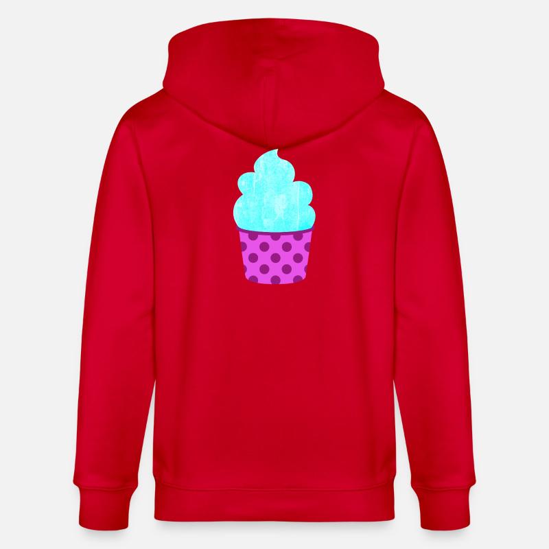Glace Glace Points, Glace Douce Été - Veste à capuche bio CULTIVATOR Stanley/Stella Unisexe - rouge