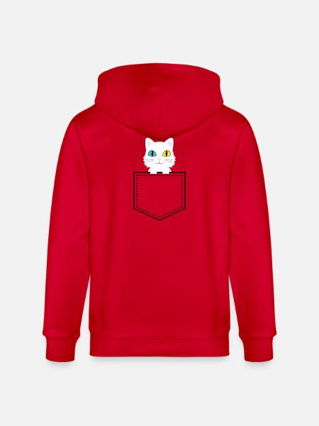Pocket Animal Turkish Angora - Stanley/Stella CULTIVATOR Unisex Organic Hooded Jacket - red