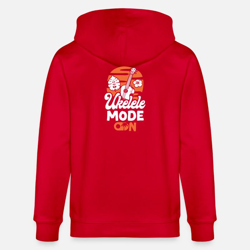 Hawaiian Ukulele Uke Ukulele Mode - Stanley/Stella Unisex Bio-Kapuzenjacke CULTIVATOR  - Rot