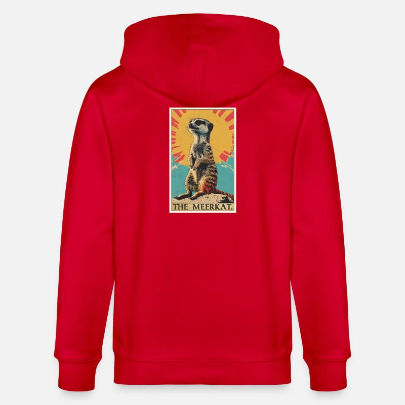 Suricate Erdmännchen - Veste à capuche bio CULTIVATOR Stanley/Stella Unisexe - rouge
