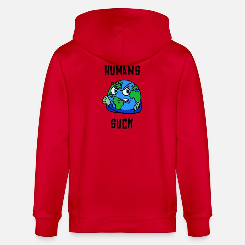 Mutter Erde Statement Erderwärmung Klimaschutz - Stanley/Stella Unisex Bio-Kapuzenjacke CULTIVATOR  - Rot