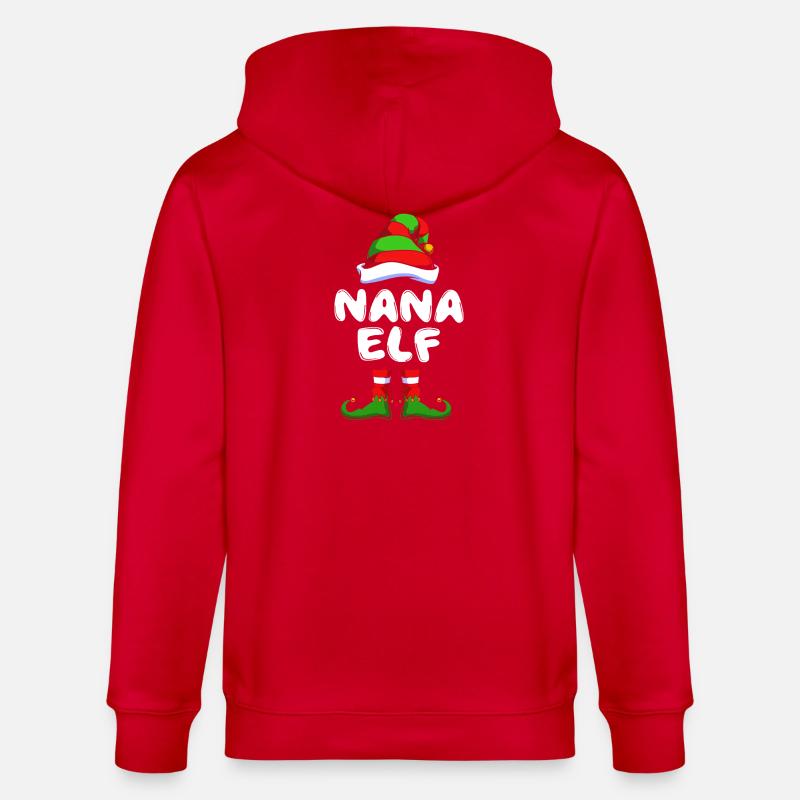 Elfe Elf Weihnachtsgeschenk Oma Großmutter - Stanley/Stella Unisex Bio-Kapuzenjacke CULTIVATOR  - Rot