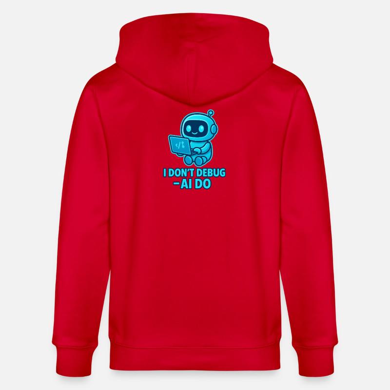 KI Debug: AI übernimmt das Debuggen - Stanley/Stella Unisex Bio-Kapuzenjacke CULTIVATOR  - Rot