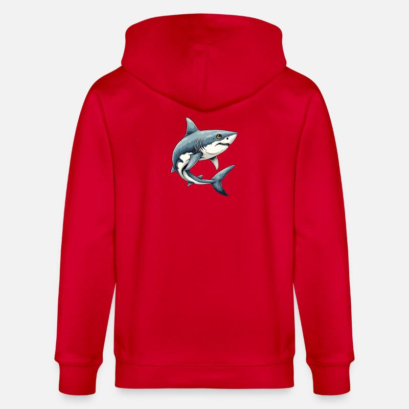 Requin - Veste à capuche bio CULTIVATOR Stanley/Stella Unisexe - rouge