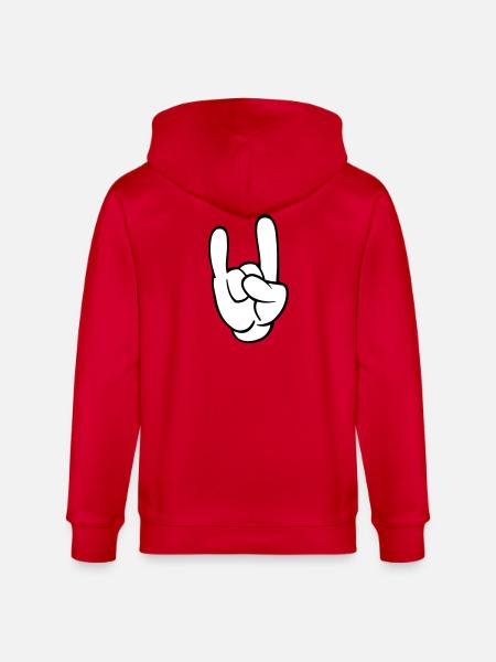 rocking hand festival - Stanley/Stella Unisex Bio-Kapuzenjacke CULTIVATOR - Rot