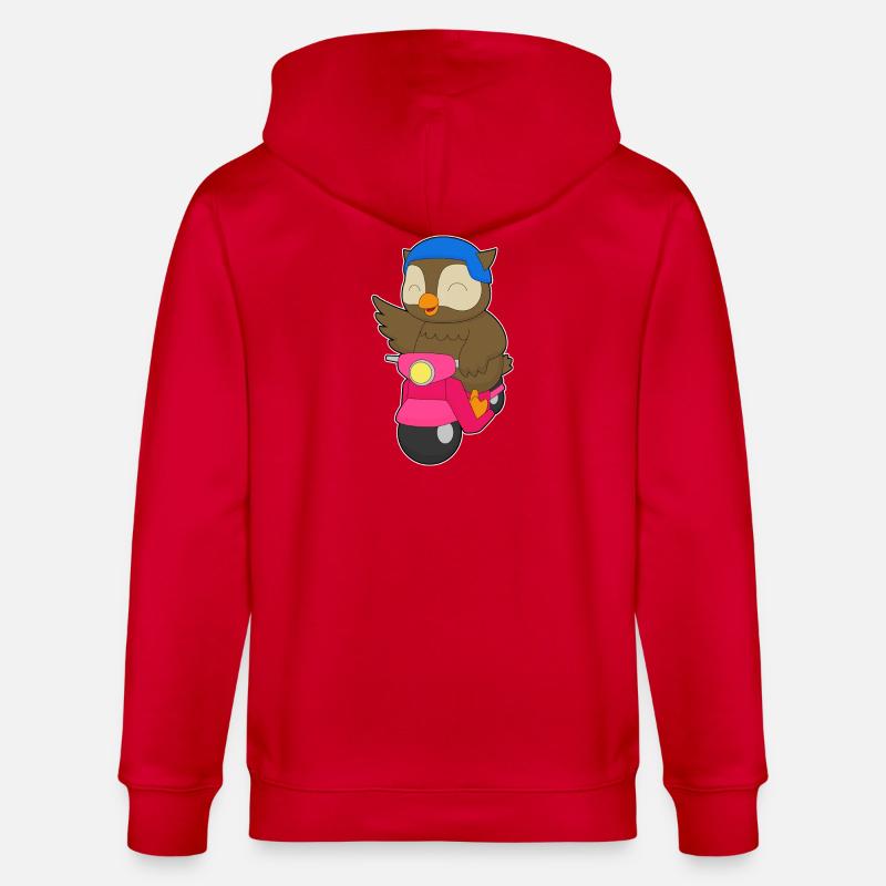 Eule Motorroller - Stanley/Stella Unisex Bio-Kapuzenjacke CULTIVATOR  - Rot