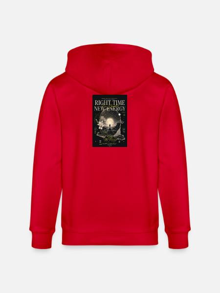 Right Time New Energy - Stanley/Stella CULTIVATOR Unisex Organic Hooded Jacket - red