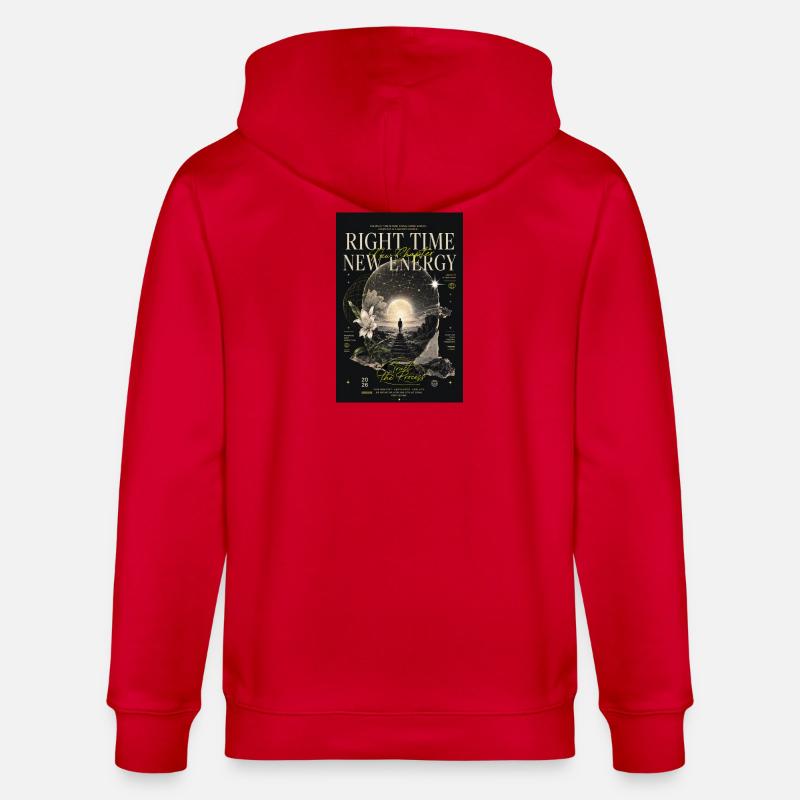 Bonne heure : nouvelle énergie - Veste à capuche bio CULTIVATOR Stanley/Stella Unisexe - rouge