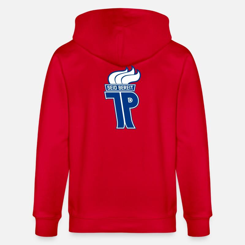 JP - Junge Pioniere Abzeichen (einfarbig) - Stanley/Stella Unisex Bio-Kapuzenjacke CULTIVATOR  - Rot