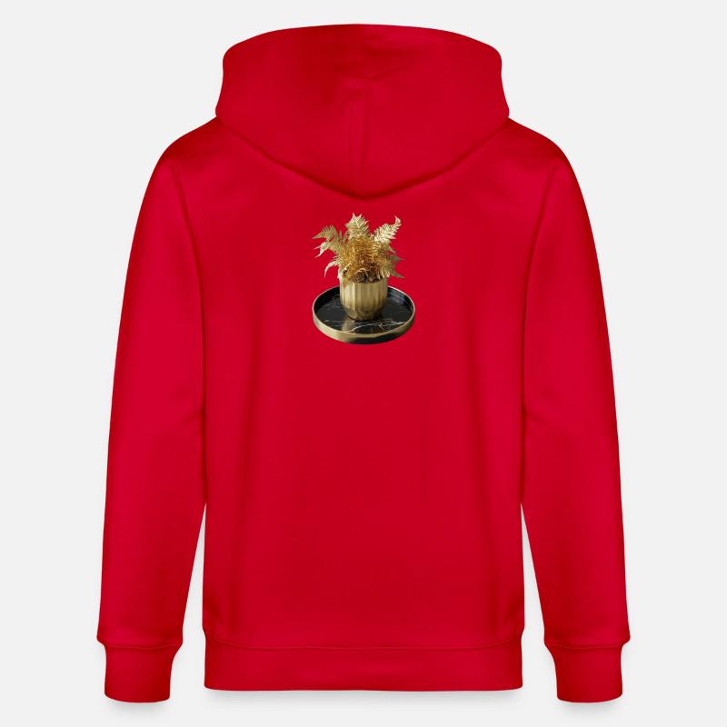 Fougère dorée de l’art moderne - Veste à capuche bio CULTIVATOR Stanley/Stella Unisexe - rouge