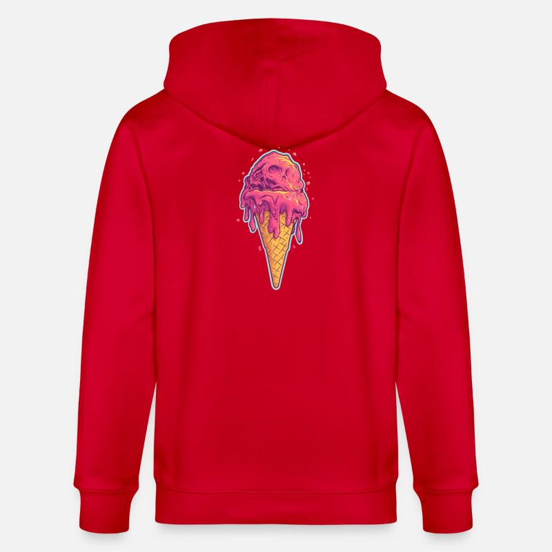 Crème glacée Crème glacée - Veste à capuche bio CULTIVATOR Stanley/Stella Unisexe - rouge