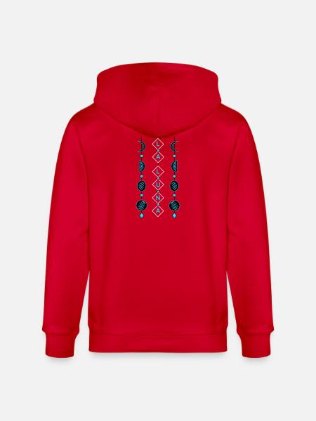 Moon phases - Stanley/Stella CULTIVATOR Unisex Organic Hooded Jacket - red