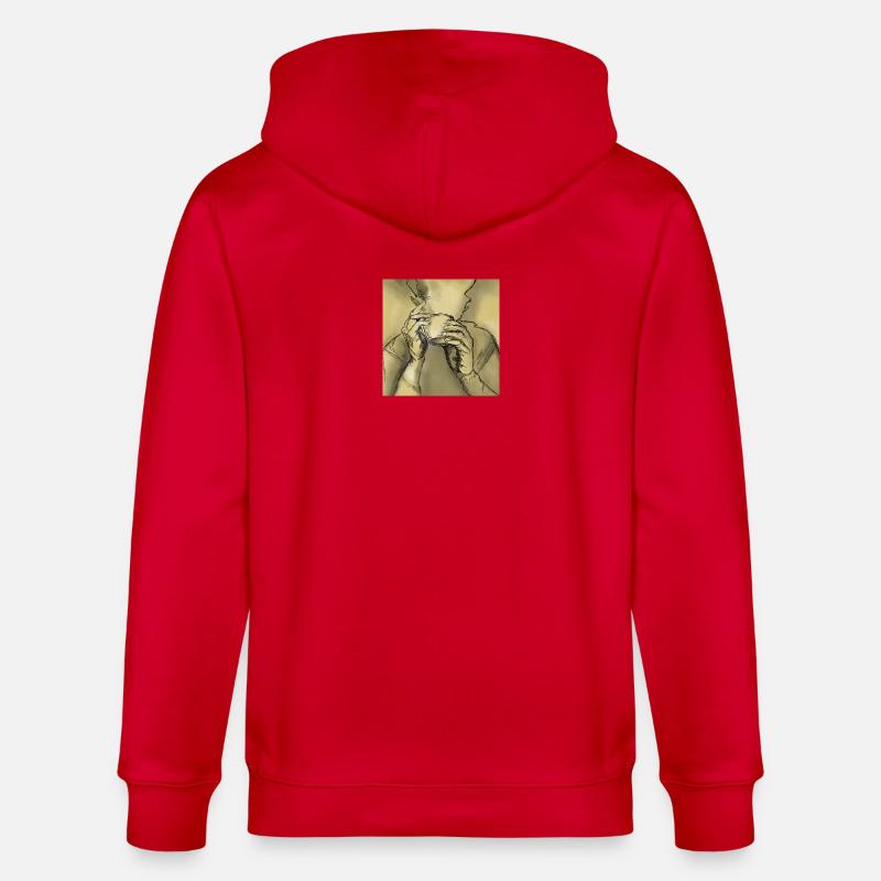 100e6d2e-bf9a-46fb-bc7b-516ae2e0bc30 - Stanley/Stella CULTIVATOR  Unisex Organic Hooded Jacket - red