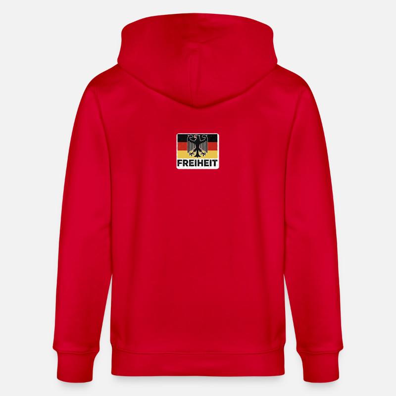 Drapeau de la Liberté avec aigle - Veste à capuche bio CULTIVATOR Stanley/Stella Unisexe - rouge