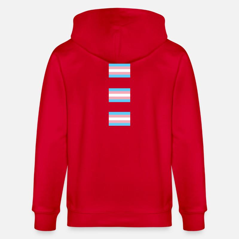 Drapeaux de la Fierté Trans - Veste à capuche bio CULTIVATOR Stanley/Stella Unisexe - rouge