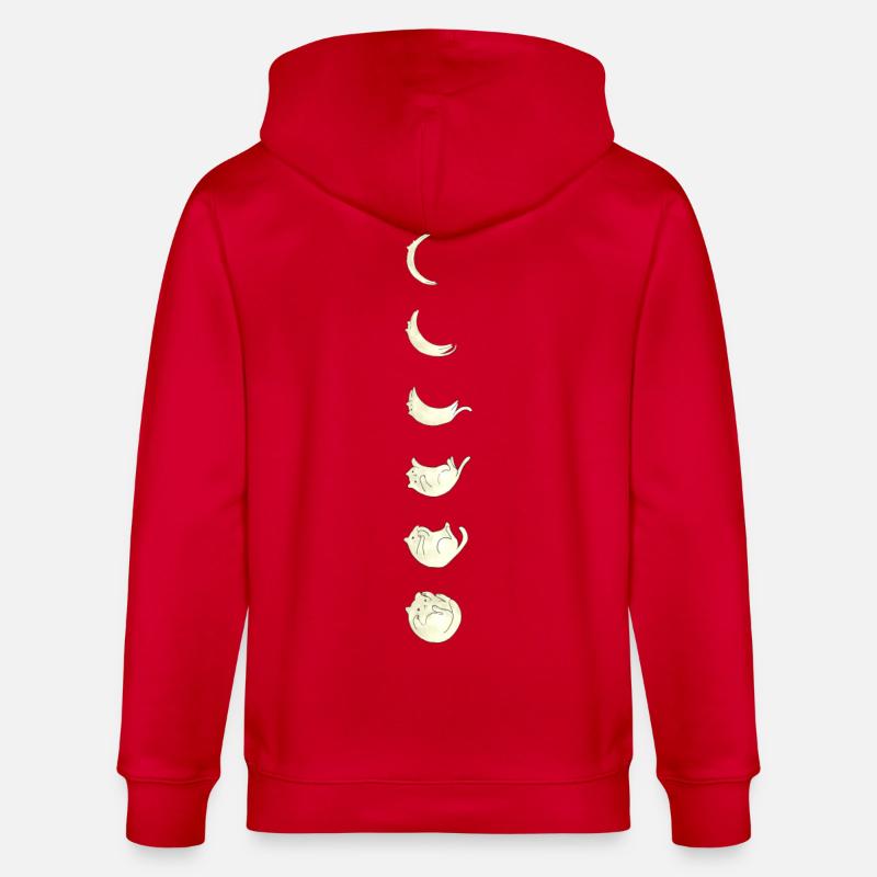 Chat de la lune - Veste à capuche bio CULTIVATOR Stanley/Stella Unisexe - rouge