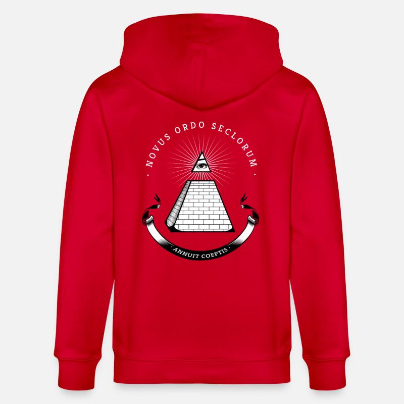 illuminati pyramide illumination secrète ballot fraîche b - Veste à capuche bio CULTIVATOR Stanley/Stella Unisexe - rouge