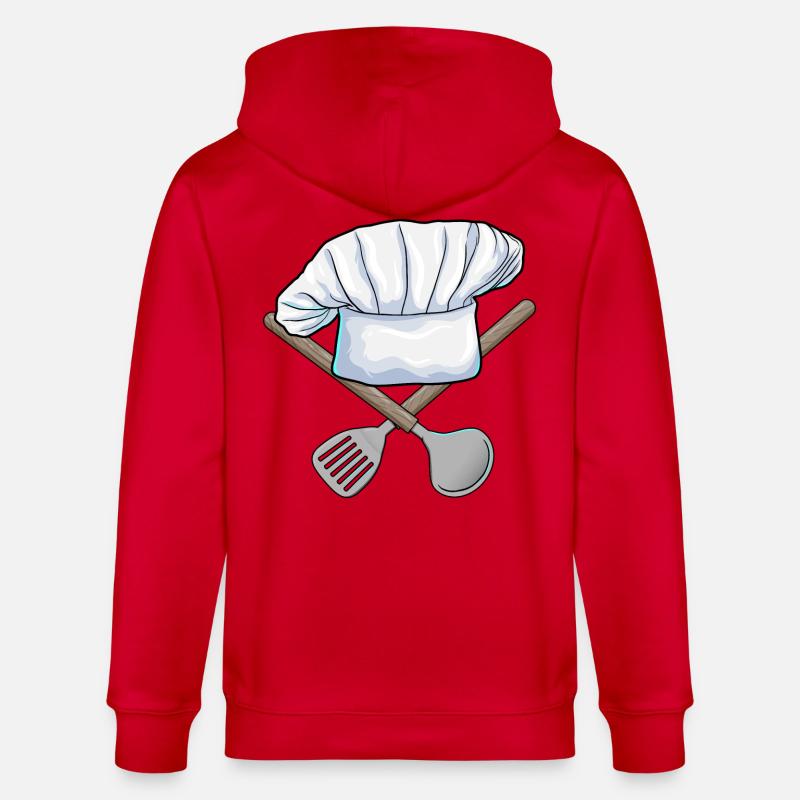 Cuisine de Chef’s Hat - Veste à capuche bio CULTIVATOR Stanley/Stella Unisexe - rouge