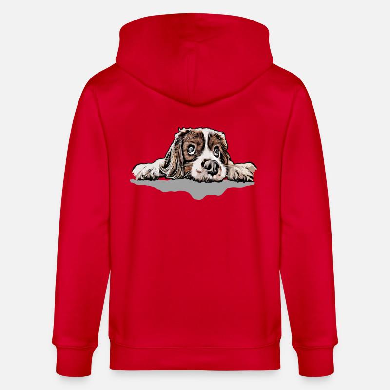 Cavalier King Charles Spaniel - Stanley/Stella Unisex Bio-Kapuzenjacke CULTIVATOR - Rot