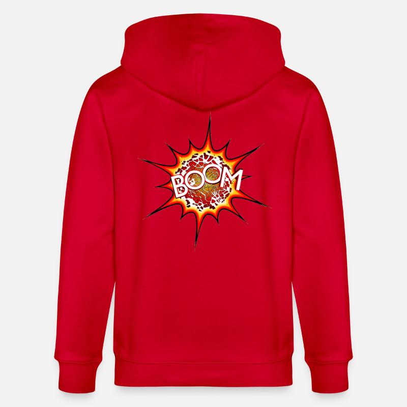 Explosion, Bombe, Explosion, Bombe # - Stanley/Stella Unisex Bio-Kapuzenjacke CULTIVATOR  - Rot