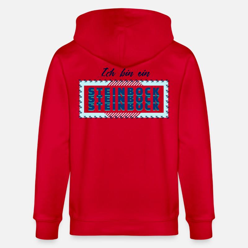 Tierkreiszeichen Steinbock Statement Horoskop - Stanley/Stella Unisex Bio-Kapuzenjacke CULTIVATOR  - Rot