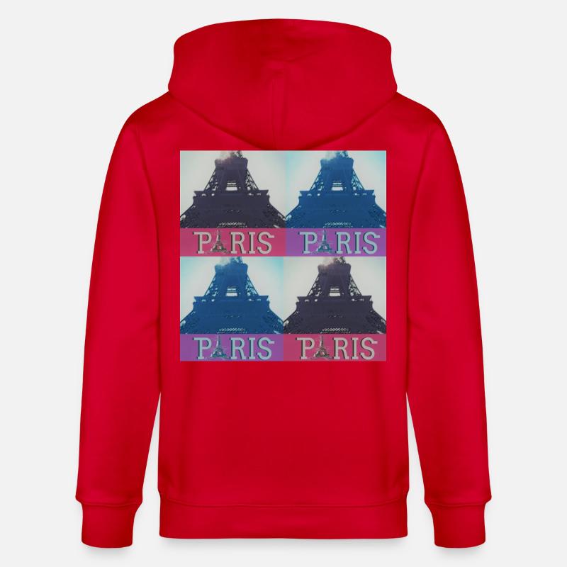Paris Eiffel - Veste à capuche bio CULTIVATOR Stanley/Stella Unisexe - rouge