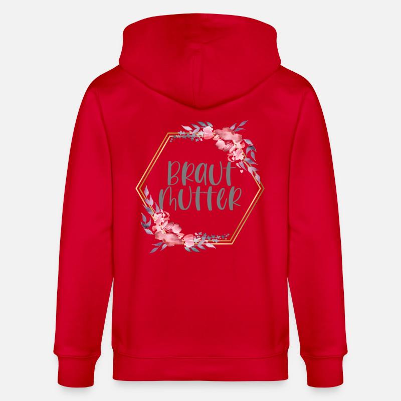 Brautmutter Verlobung Boho Team Bride Geschenk - Stanley/Stella Unisex Bio-Kapuzenjacke CULTIVATOR  - Rot