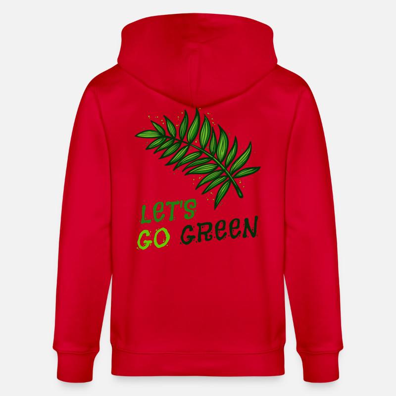 Environment Environmentalist Statement Eco-friendly - Stanley/Stella CULTIVATOR  Unisex Organic Hooded Jacket - red