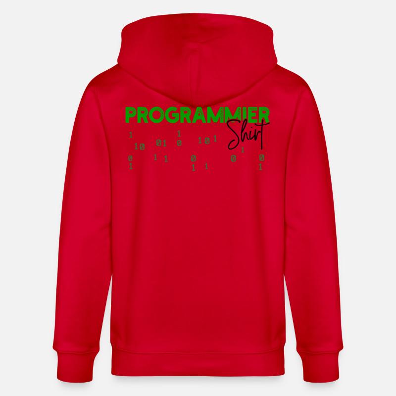 Programmierer Developer Code Statement Skripting - Stanley/Stella Unisex Bio-Kapuzenjacke CULTIVATOR  - Rot