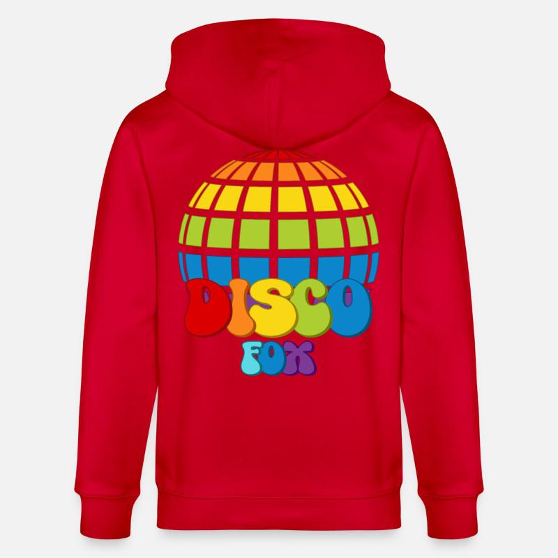 Disco Fox Discokugel Groovy Discothek Discofox - Stanley/Stella Unisex Bio-Kapuzenjacke CULTIVATOR  - Rot