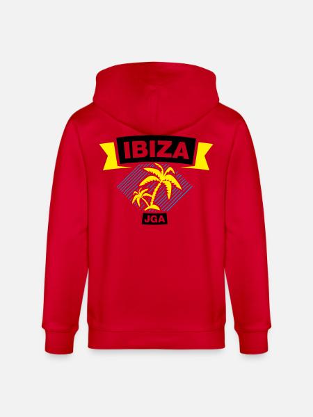 IBIZA Bachelor Party Crew - Stanley/Stella CULTIVATOR  Unisex Organic Hooded Jacket - red