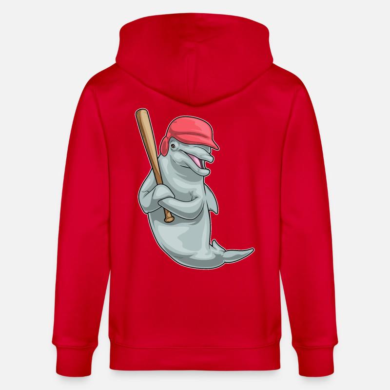 Batte de baseball Dolphin - Veste à capuche bio CULTIVATOR Stanley/Stella Unisexe - rouge