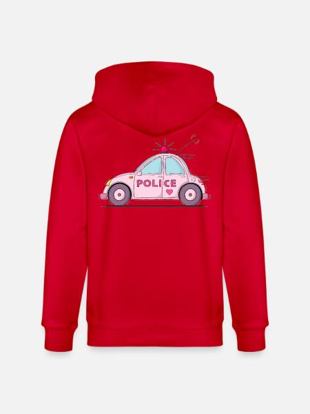 Polizeiauto Police Rosa - Stanley/Stella Unisex Bio-Kapuzenjacke CULTIVATOR  - Rot