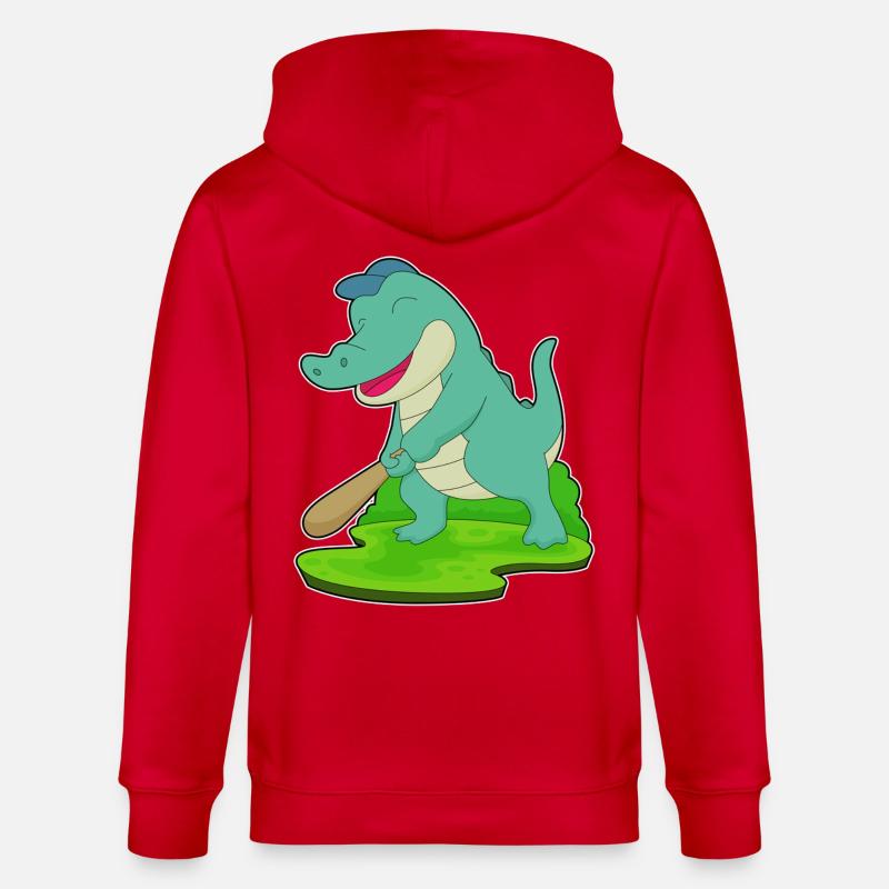 Bâton de baseball Crocodile - Veste à capuche bio CULTIVATOR Stanley/Stella Unisexe - rouge